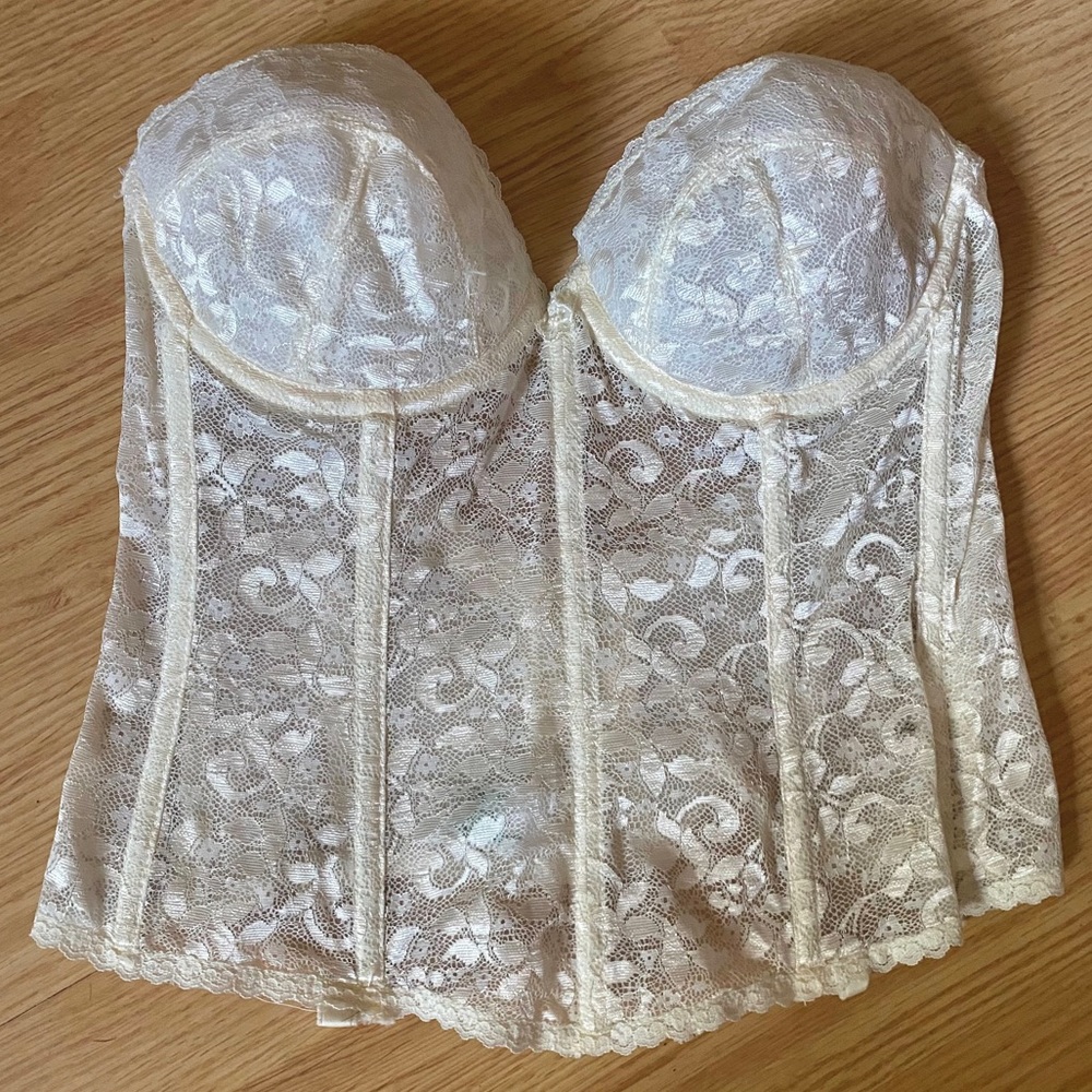 Vintage Carnival Lace Strapless bustier